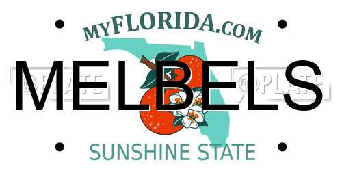 MELBELS Florida License Plate