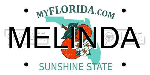 MELINDA Florida License Plate