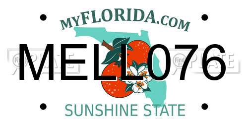 MELL076 Florida License Plate