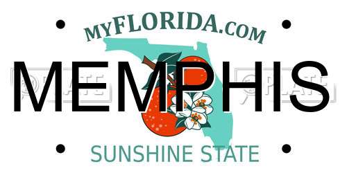 MEMPHIS Florida License Plate