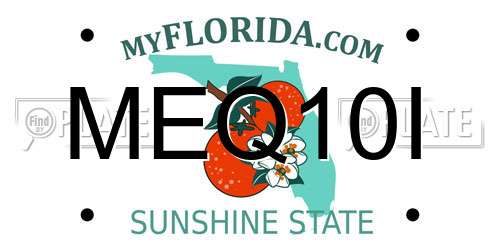 MEQ10I Florida License Plate