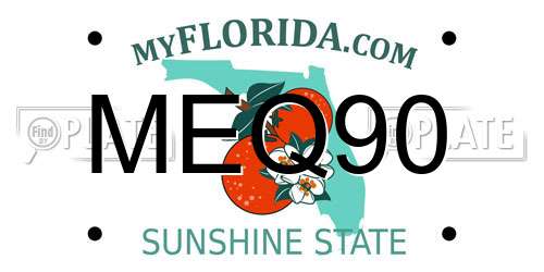 MEQ90 Florida License Plate