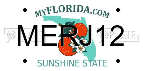 MERJ12 Florida License Plate