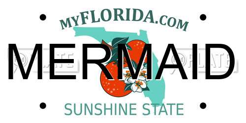 MERMAID Florida License Plate
