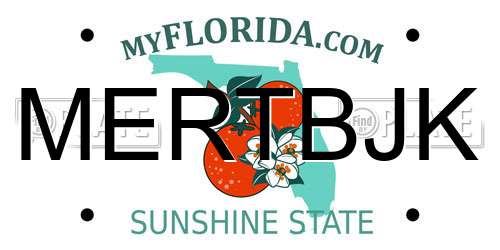 MERTBJK Florida License Plate