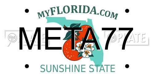 META77 Florida License Plate