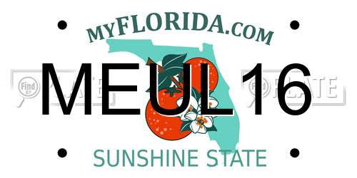 MEUL16 Florida License Plate