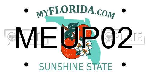 MEUP02 Florida License Plate