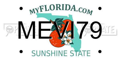 MEVI79 Florida License Plate