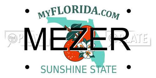 MEZER Florida License Plate
