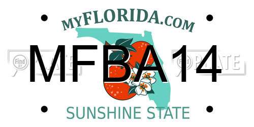 MFBA14 Florida License Plate