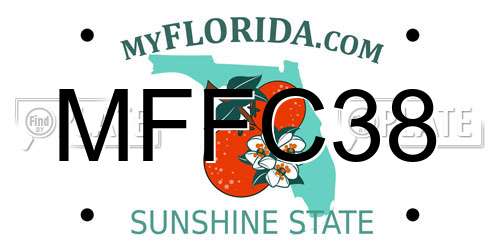 MFFC38 Florida License Plate