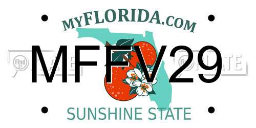 MFFV29 Florida License Plate
