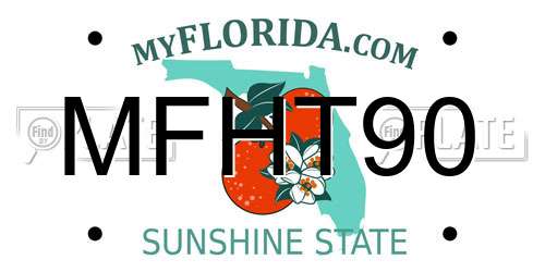 MFHT90 Florida License Plate