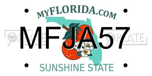 MFJA57 Florida License Plate
