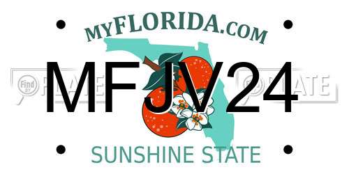 MFJV24 Florida License Plate