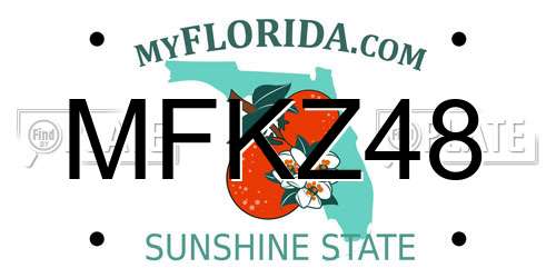 MFKZ48 Florida License Plate