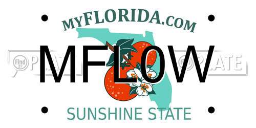 MFL0W Florida License Plate
