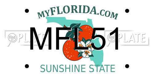 MFL51 Florida License Plate