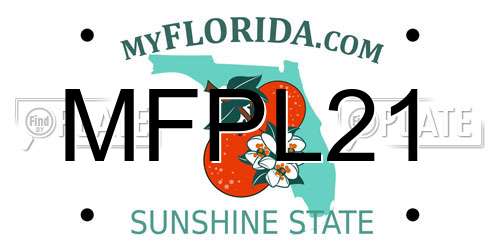 MFPL21 Florida License Plate