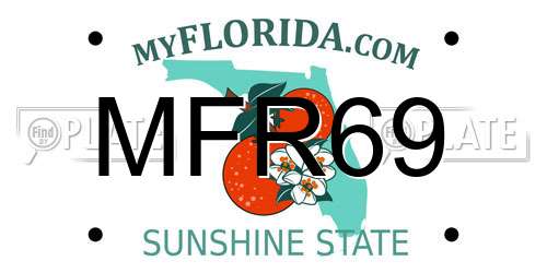 MFR69 Florida License Plate