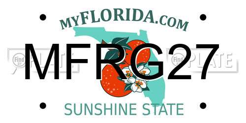 MFRG27 Florida License Plate