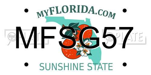 MFSG57 Florida License Plate
