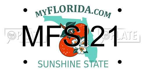 MFSI21 Florida License Plate