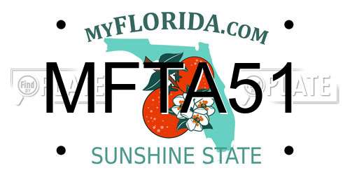 MFTA51 Florida License Plate