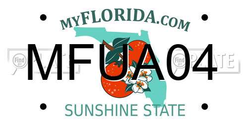 MFUA04 Florida License Plate