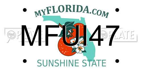 MFUI47 Florida License Plate