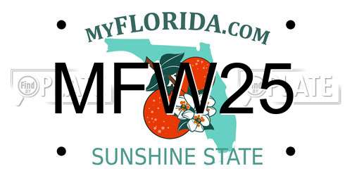 MFW25 Florida License Plate