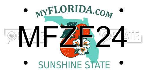 MFZF24 Florida License Plate