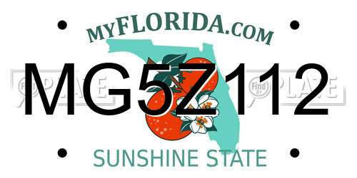 MG5Z112 Florida License Plate