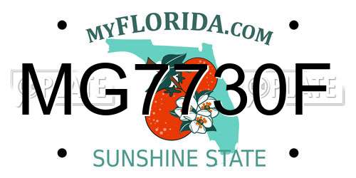 MG7730F Florida License Plate