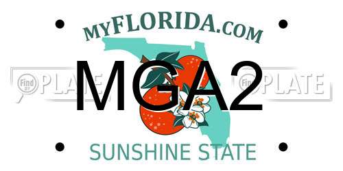 MGA2 Florida License Plate