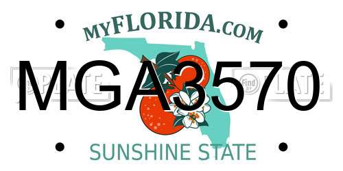 MGA3570 Florida License Plate
