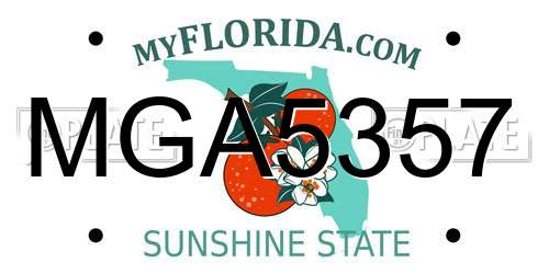 MGA5357 Florida License Plate