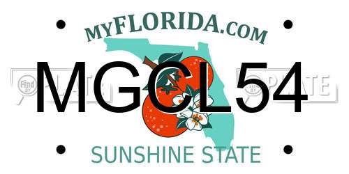 MGCL54 Florida License Plate