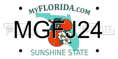 MGFJ24 Florida License Plate