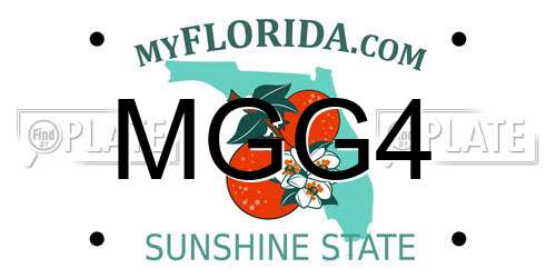 MGG4 Florida License Plate