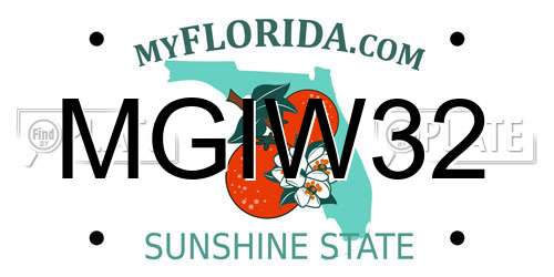 MGIW32 Florida License Plate