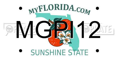 MGPI12 Florida License Plate