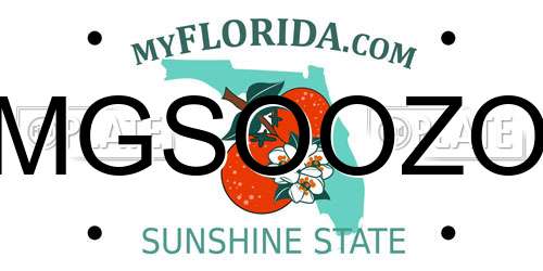 MGSOOZO Florida License Plate