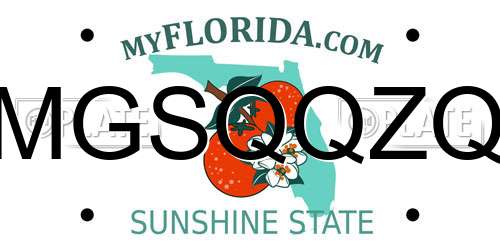 MGSQQZQ Florida License Plate