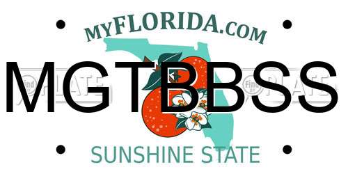 MGTBBSS Florida License Plate