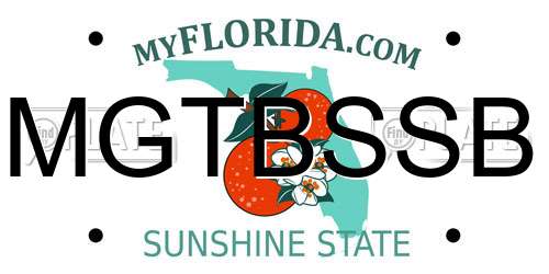 MGTBSSB Florida License Plate