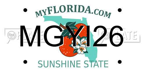 MGYI26 Florida License Plate