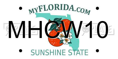 MHCW10 Florida License Plate