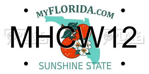 MHCW12 Florida License Plate